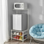 DormCo Suprima Portable Mini Fridge Organizer White Versatile Shelving